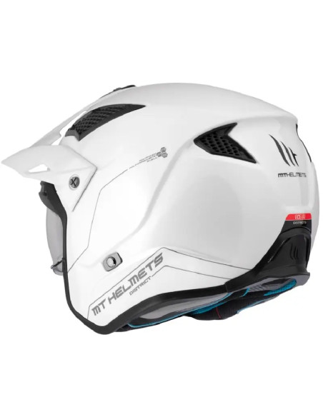 Casco Jet District Sv S Solid Bianco Lucido