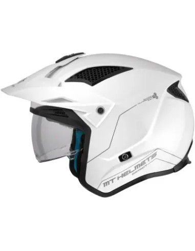Casco Jet District Sv S Solid Bianco Lucido