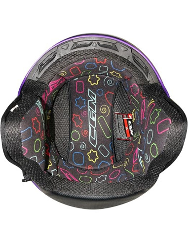 Casco Moto Jet Bambino CGM 261X MINI SIGN Viola e rosa