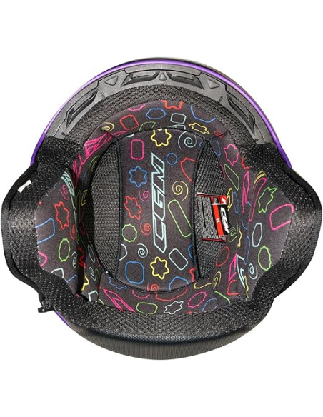 Casco Moto Jet Bambino CGM 261X MINI SIGN Viola e rosa
