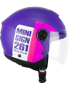 Casco Moto Jet Bambino CGM 261X MINI SIGN Viola e rosa 2