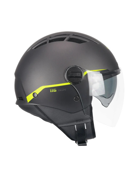 Casco Estivo Cgm 116A Air Bico  Grafite Giallo fluo opaco