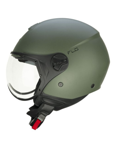 Casco Jet CGM 167A FLO Verde Opaco Visiera Sagomata