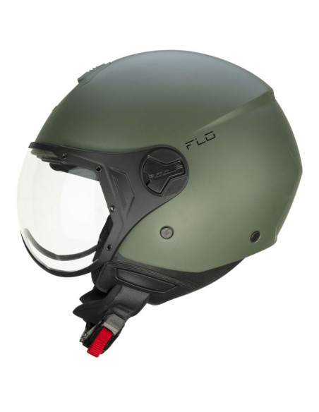 Casco Jet CGM 167A FLO Verde Opaco Visiera Sagomata