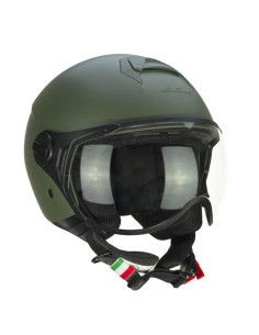 Casco Jet CGM 167A FLO Verde Opaco Visiera Sagomata 2