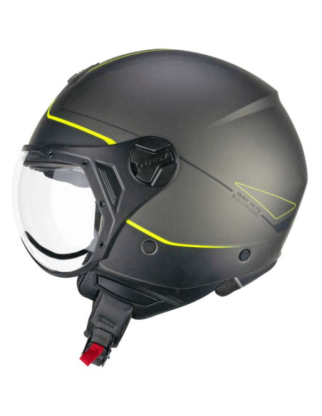 Casco Jet CGM 167G FLO WAY  Antracite Giallo fluo satinato Visiera Sagomata