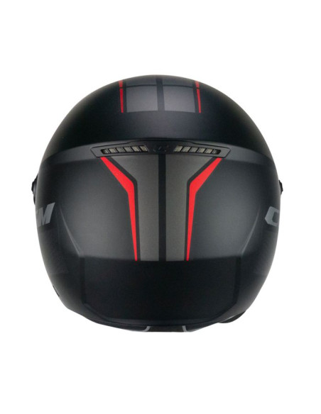 Casco Jet CGM 167A FLO TECH Nero rosso opaco Visiera Sagomata