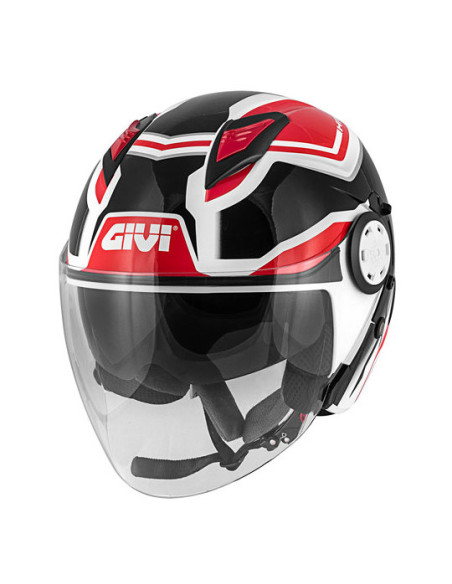 Casco Jet Givi 12.3 STRATOS Shade Bianco Nero Rosso