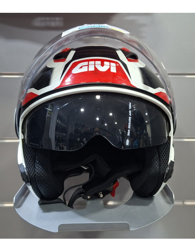 Casco Jet Givi 12.3 STRATOS Shade Bianco Nero Rosso