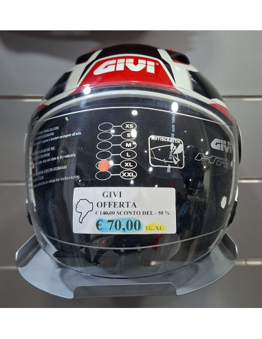 Casco Jet Givi 12.3 STRATOS Shade Bianco Nero Rosso