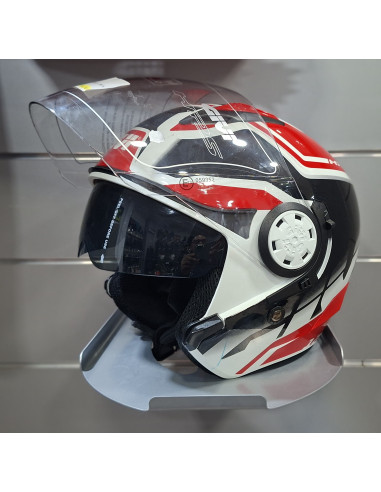 Casco Jet Givi 12.3 STRATOS Shade Bianco Nero Rosso