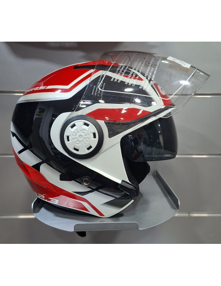 Casco Jet Givi 12.3 STRATOS Shade Bianco Nero Rosso