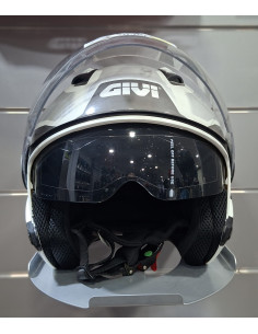 Casco Jet Givi 12.3 STRATOS Shade Bianco Argento Titanio 2
