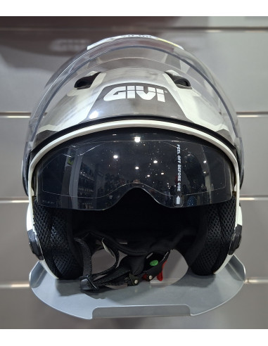 Casco Jet Givi 12.3 STRATOS Shade Bianco Argento Titanio
