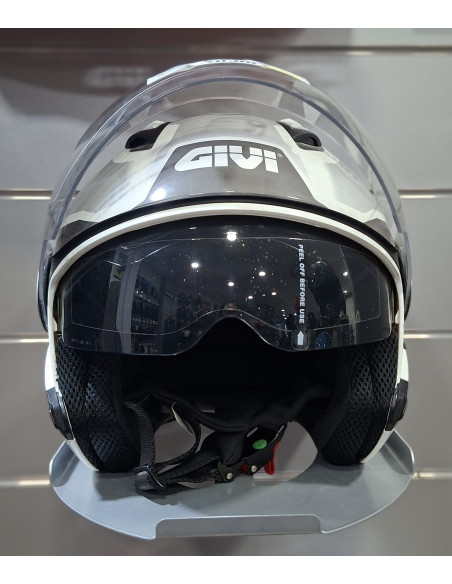 Casco Jet Givi 12.3 STRATOS Shade Bianco Argento Titanio