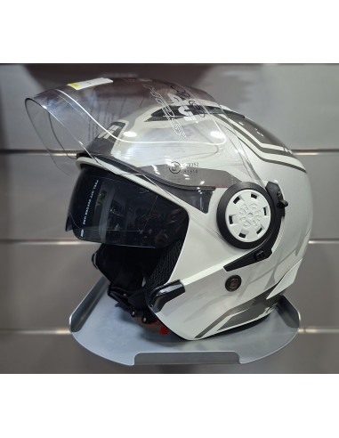 Casco Jet Givi 12.3 STRATOS Shade Bianco Argento Titanio
