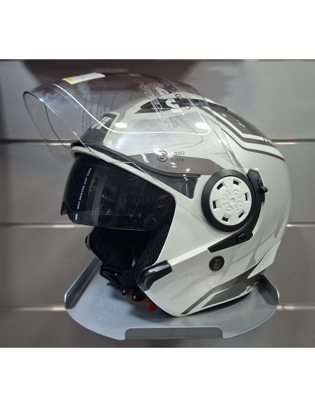 Casco Jet Givi 12.3 STRATOS Shade Bianco Argento Titanio