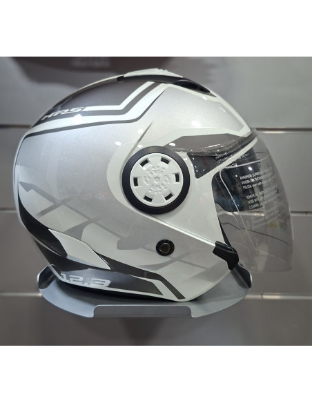 Casco Jet Givi 12.3 STRATOS Shade Bianco Argento Titanio