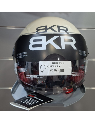 Casco Jet BKR Tre Bianco lucido