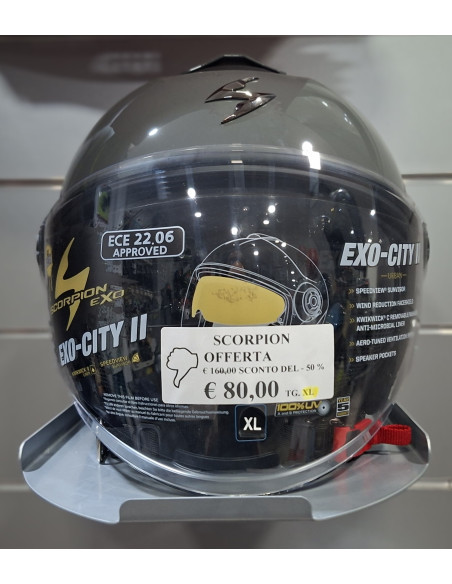 Casco Moto Jet Scorpion EXO-CITY II SOLID Grigio Cemento