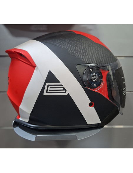 Casco Jet Origine PALIO 2.0 + Bt Hyper Nero Rosso Fluo Opaco