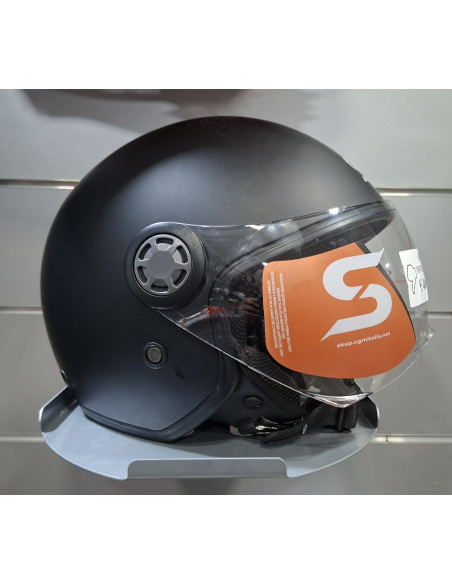SKA-P Casco demi jet visiera sagomata Nero opaco