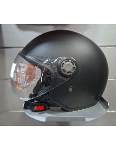 SKA-P Casco demi jet visiera sagomata Nero opaco