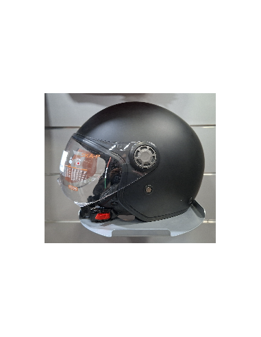 SKA-P Casco demi jet visiera sagomata Nero opaco