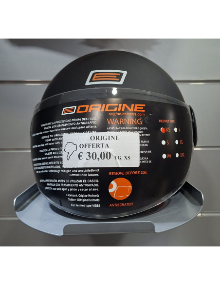 Casco Jet Origine NEON SCOOP Nero opaco