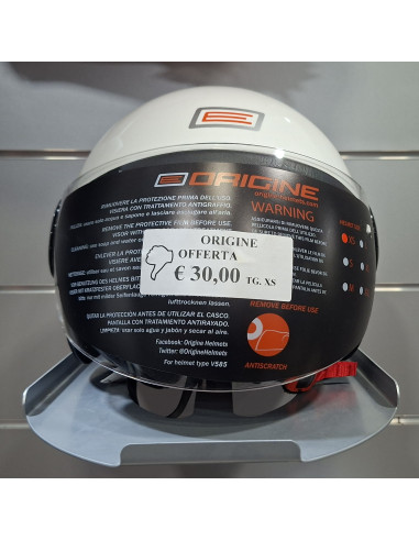 Casco Jet Origine NEON SCOOP Bianco lucido
