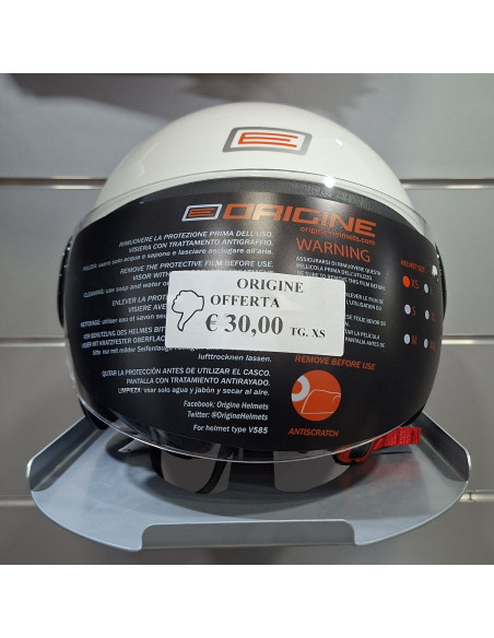 Casco Jet Origine NEON SCOOP Bianco lucido
