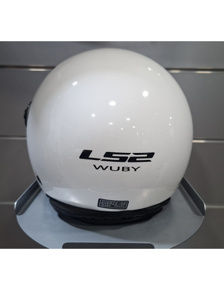 Casco moto jet bambino LS2 OF575 Wuby Junior Bianco