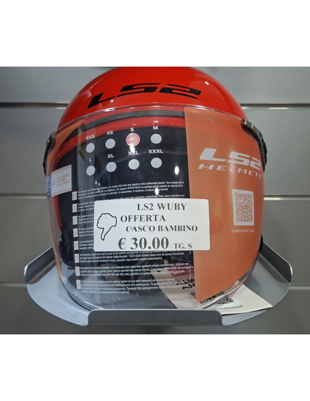 Casco jet bambino LS2 OF575 Wuby Junior Rosso