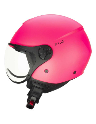 Casco Jet CGM 167A FLO MONO Rosa Fluo Opaco - Visiera Sagomata