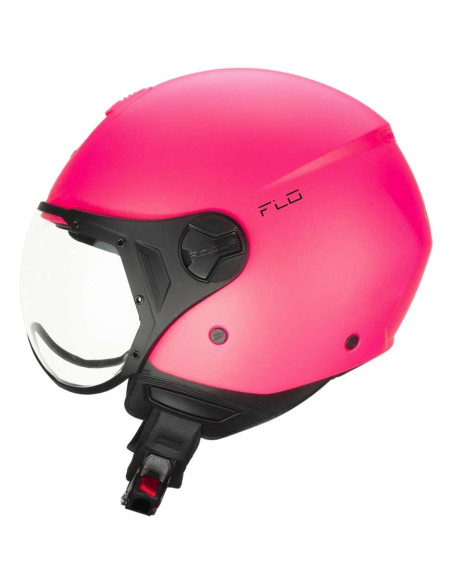 Casco Jet CGM 167A FLO MONO Rosa Fluo Opaco - Visiera Sagomata