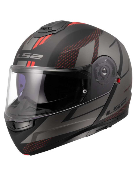 Casco Modulare P/J LS2 FF908 STROBE II CODE Nero Grigio