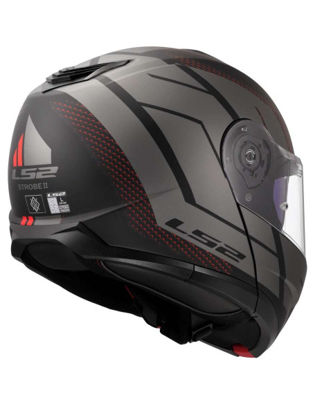 Casco Modulare P/J LS2 FF908 STROBE II CODE Nero Grigio
