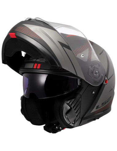 Casco Modulare P/J LS2 FF908 STROBE II CODE Nero Grigio