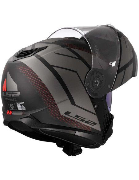 Casco Modulare P/J LS2 FF908 STROBE II CODE Nero Grigio
