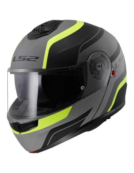 Casco Moto Modulare P/J Ls2 FF908 STROBE II MONZA Nero Opaco Giallo Fluo