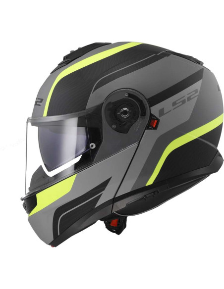 Casco Moto Modulare P/J Ls2 FF908 STROBE II MONZA Nero Opaco Giallo Fluo