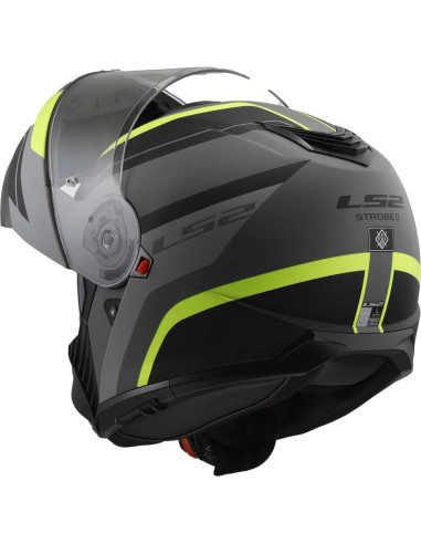 Casco Moto Modulare P/J Ls2 FF908 STROBE II MONZA Nero Opaco Giallo Fluo