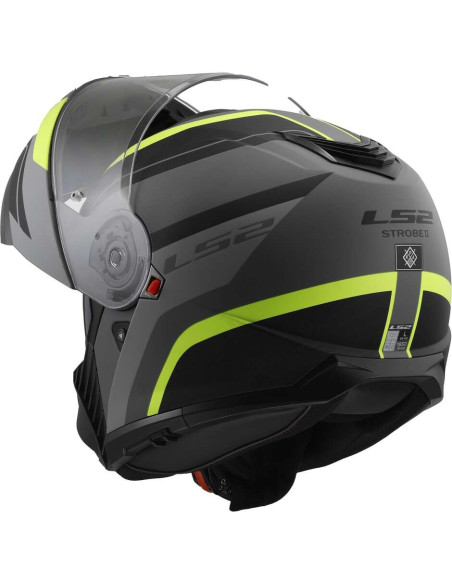 Casco Moto Modulare P/J Ls2 FF908 STROBE II MONZA Nero Opaco Giallo Fluo