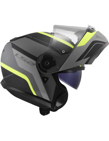 Casco Moto Modulare P/J Ls2 FF908 STROBE II MONZA Nero Opaco Giallo Fluo
