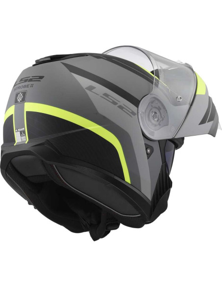Casco Moto Modulare P/J Ls2 FF908 STROBE II MONZA Nero Opaco Giallo Fluo
