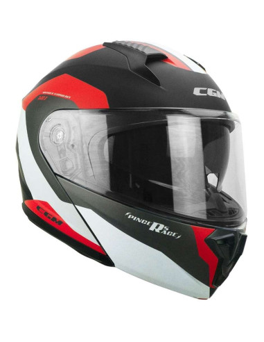 Casco Modulare P/J CGM 507A PINCERS RACE Nero Rosso Opaco