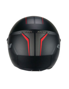 Casco Jet CGM 167A FLO TECH Nero rosso opaco Visiera Lunga 2