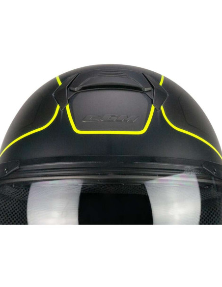 Casco Jet CGM 167G FLO WAY  Antracite Giallo fluo satinato Visiera Lunga