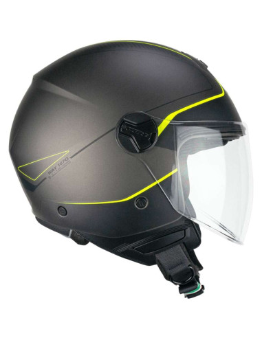 Casco Jet CGM 167G FLO WAY  Antracite Giallo fluo satinato Visiera Lunga