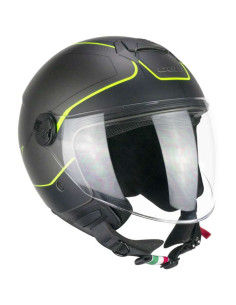 Casco Jet CGM 167G FLO WAY  Antracite Giallo fluo satinato Visiera Lunga 2